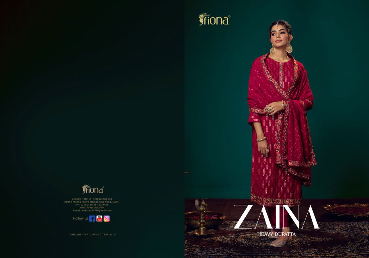 Fiona Zaina Fancy Festival Wear Heavy Designer Salwar Kameez Collection